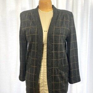 Cardigan Blazer Shoulder pads size 8 WILLI OF CALIFORNIA Vintage 80's Officecore